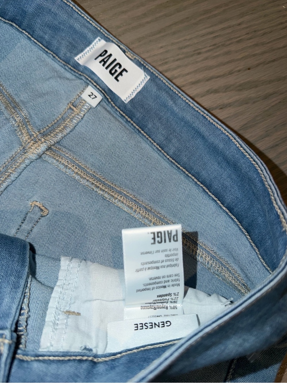 PAIGE light blue wide leg jeans Sz 27 - Picture 3 of 5
